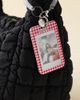 Retrospekt Retrospekt X Monchhichi Gingham Print Card Holder Keychain in Red at Urban Outfitters - 1