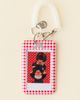 Retrospekt Retrospekt X Monchhichi Gingham Print Card Holder Keychain in Red at Urban Outfitters - 2