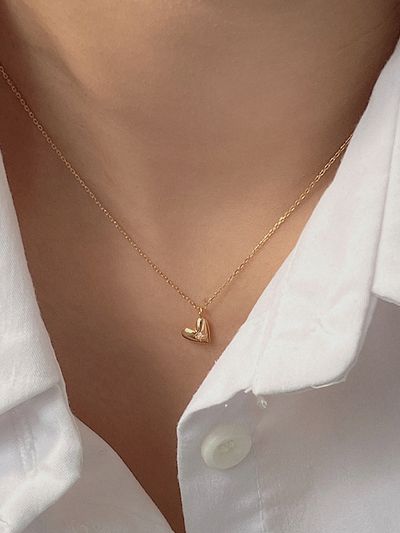 revedej Silver 925 Mini Heart Necklace_2 Colors