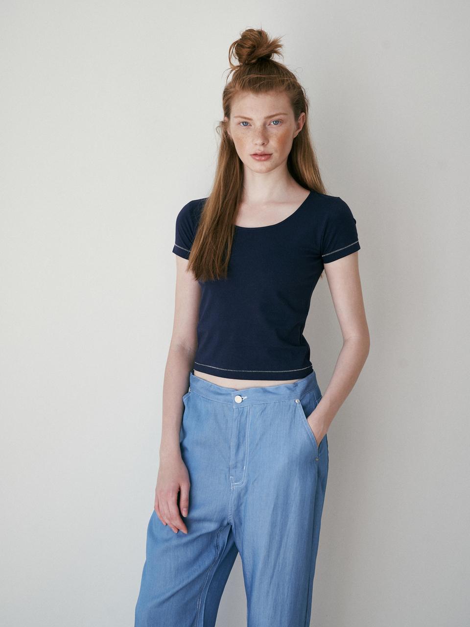 REVOIRSIS cap sleeve t-shirt