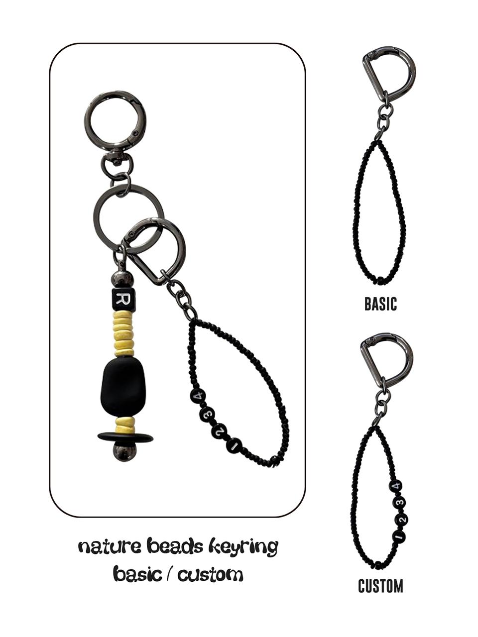 REVOIRSIS nature beads keyring bag accessories [yellow]