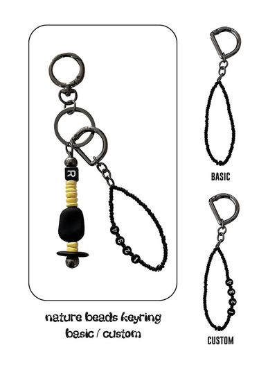 REVOIRSIS nature beads keyring bag accessories [yellow]