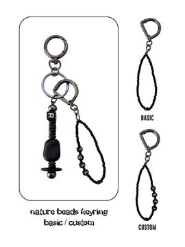 REVOIRSIS Nature Beads Keyring [Black]