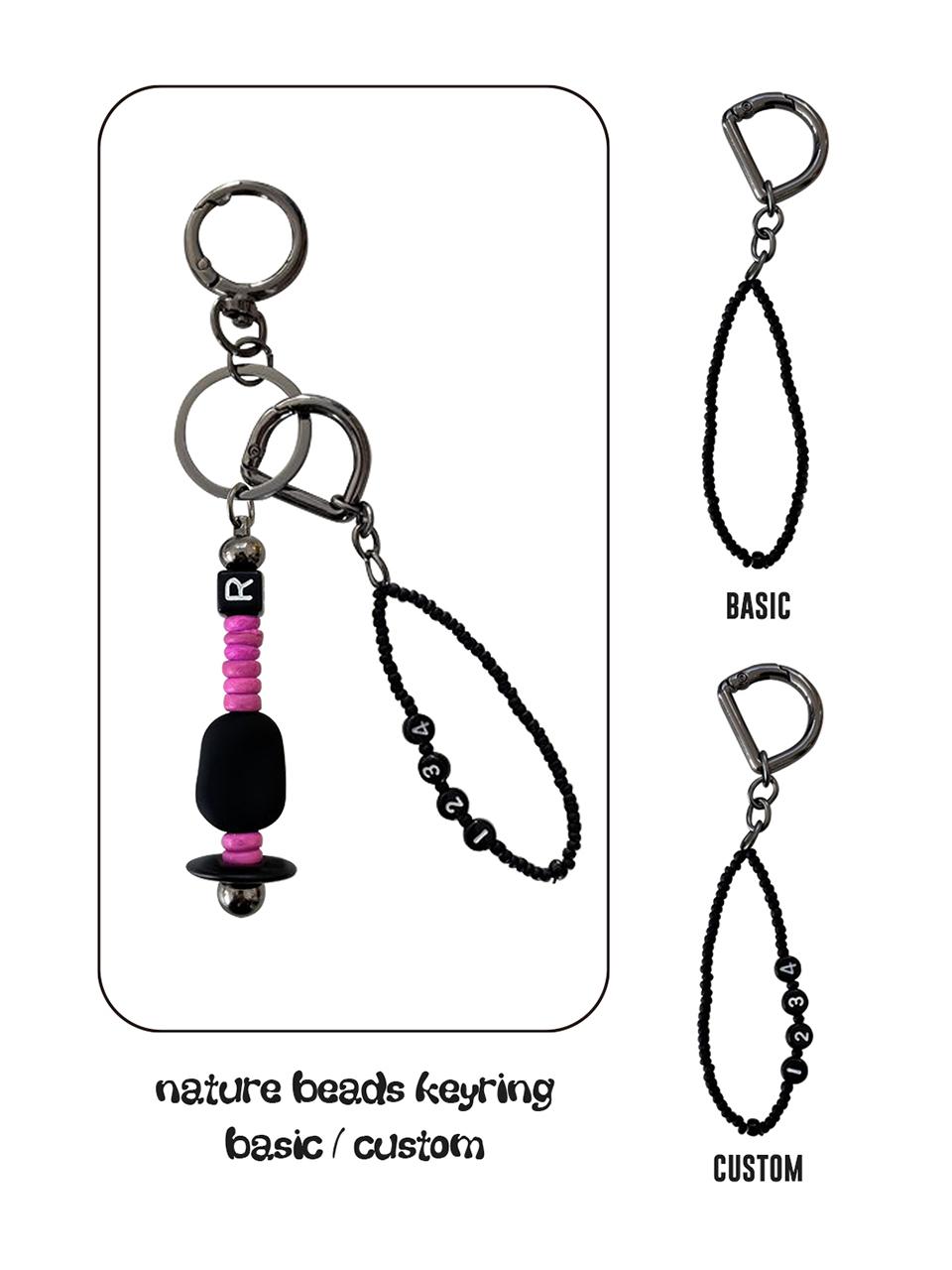 REVOIRSIS Nature Beads Keyring [Magenta]