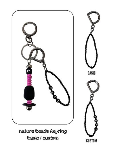 REVOIRSIS Nature Beads Keyring [Magenta]