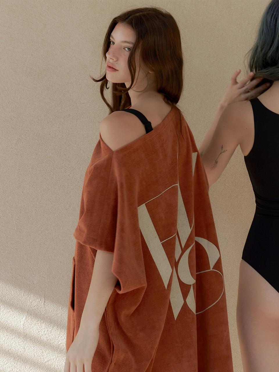 REVOIRSIS RVIS Terry Twoway Poncho [Camel]