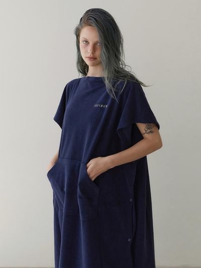 REVOIRSIS RVIS Terry Twoway Poncho [Navy]