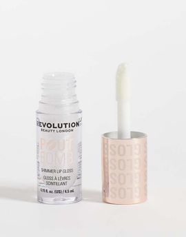 Revolution Revolution Pout Bomb Shimmer Lip Gloss in Frosted Glaze-WHITE