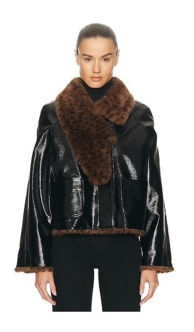 REVOLVE x JJ REVOLVE x JJ Revolve X JJ Pu Leopard Print Jacket