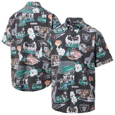 Reyn Spooner Men's Reyn Spooner Black Las Vegas Raiders Scenic Button-Down Shirt 