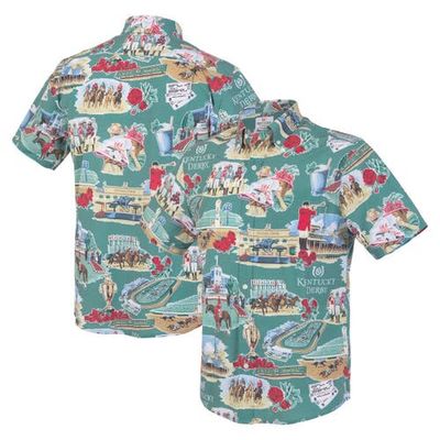 Reyn Spooner Men's Reyn Spooner Green Kentucky Derby Button-Up Shirt 
