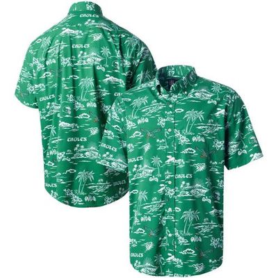Reyn Spooner Men's Reyn Spooner Green Philadelphia Eagles Throwback Kekai Print Button-Up Shirt 