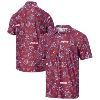 Reyn Spooner Men's Reyn Spooner Maroon Philadelphia Phillies Cooperstown Collection Performance Polo 