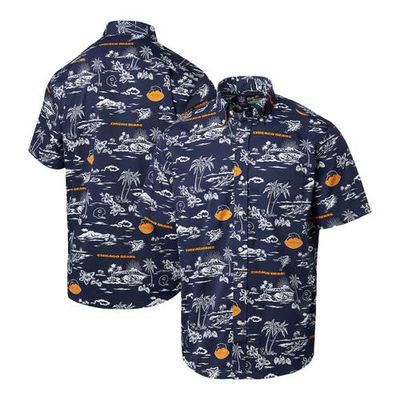 Reyn Spooner Men's Reyn Spooner Navy Chicago Bears Throwback Kekai Print Button-Up Shirt 