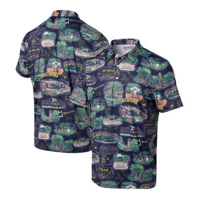 Reyn Spooner Men's Reyn Spooner Navy Michigan Wolverines Scenic Polo 