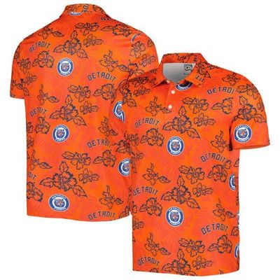 Reyn Spooner Men's Reyn Spooner Orange Detroit Tigers Cooperstown Collection Puamana Print Polo 