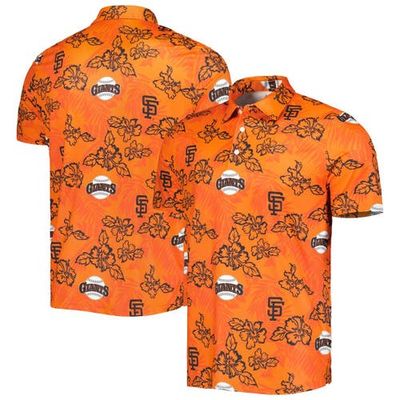 Reyn Spooner Men's Reyn Spooner Orange San Francisco Giants Cooperstown Collection Puamana Print Polo 
