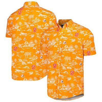Reyn Spooner Men's Reyn Spooner Orange Tampa Bay Buccaneers Throwback Kekai Print Button-Up Shirt 