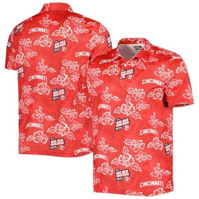 Reyn Spooner Men's Reyn Spooner Red Cincinnati Reds Cooperstown Collection Puamana Print Polo 