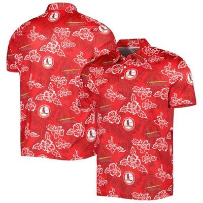 Reyn Spooner Men's Reyn Spooner Red St. Louis Cardinals Cooperstown Collection Puamana Print Polo 