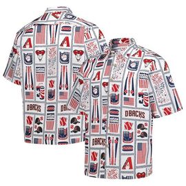 Reyn Spooner Men's Reyn Spooner White Arizona Diamondbacks Americana Button-Up Shirt 