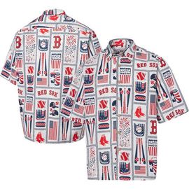 Reyn Spooner Men's Reyn Spooner White Boston Red Sox Americana Button-Up Shirt 