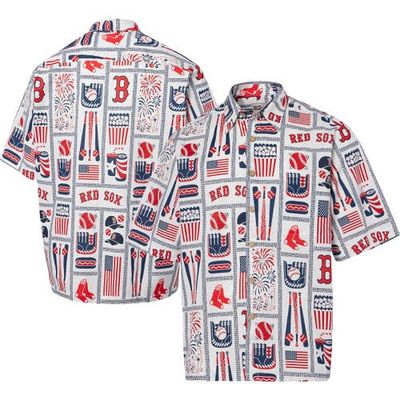 Reyn Spooner Men's Reyn Spooner White Boston Red Sox Americana Button-Up Shirt 
