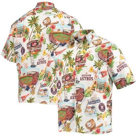 Reyn Spooner Men's Reyn Spooner White Houston Astros Scenic Button-Up Shirt 