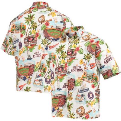 Reyn Spooner Men's Reyn Spooner White Houston Astros Scenic Button-Up Shirt 