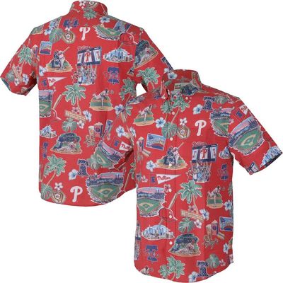 Reyn Spooner Men's Reyn Spooner Red Philadelphia Phillies Scenic Tri-Blend Button-Down Shirt 