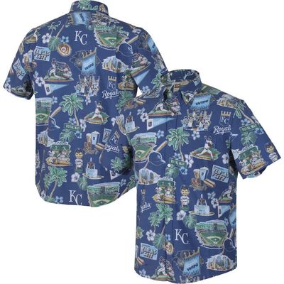 Reyn Spooner Men's Reyn Spooner Royal Kansas City Royals Scenic Tri-Blend Button-Down Shirt 