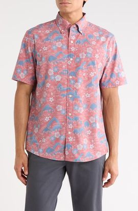 Reyn Spooner Reyn Spooner Sakura Fields Floral Short Sleeve Performance Button-Down Shirt