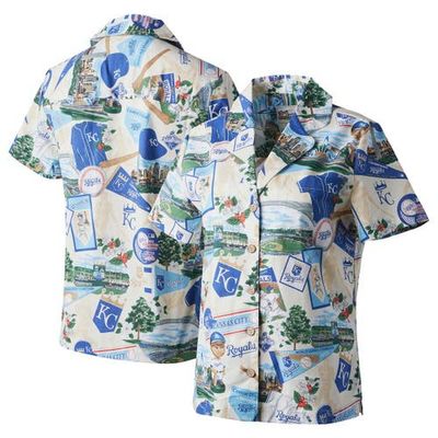 Reyn Spooner Women's Reyn Spooner White Kansas City Royals Scenic Camp Button-Up Shirt 