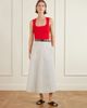 RÓHE Checked cotton-blend poplin midi skirt - 2