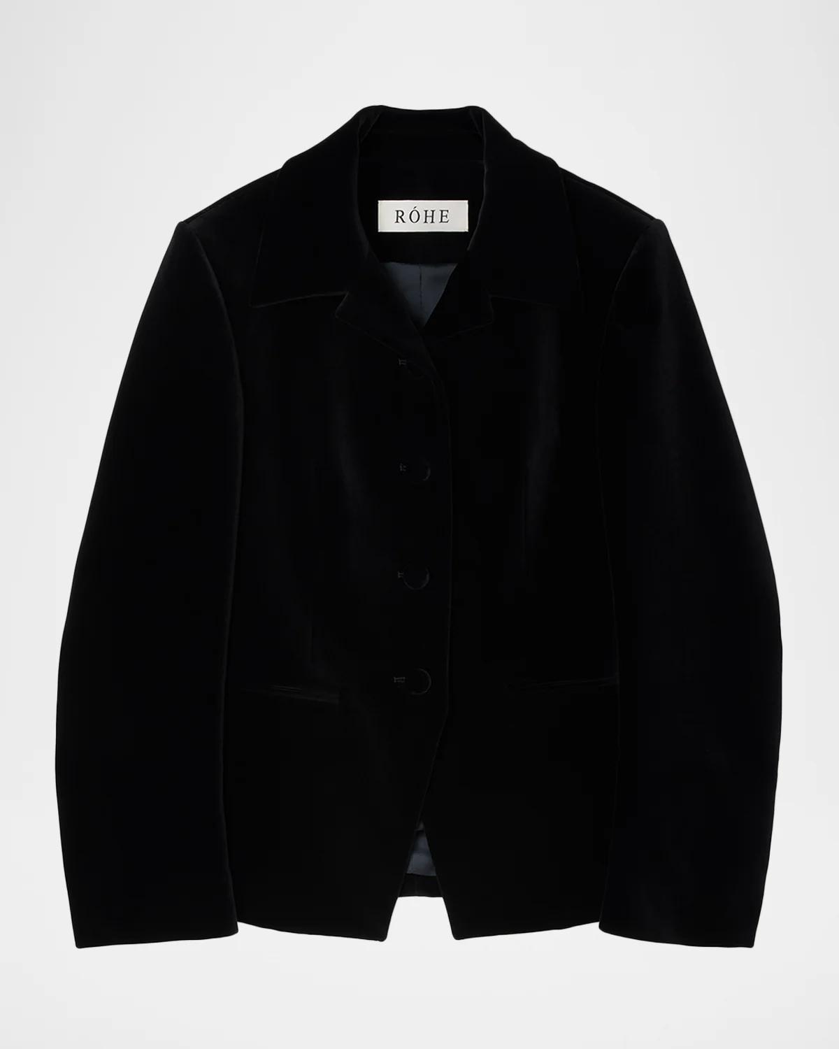 Róhe Classic Fitted Velvet Jacket