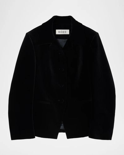 Róhe Classic Fitted Velvet Jacket