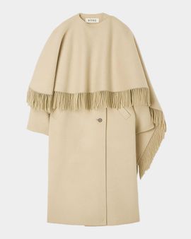 Róhe Double-Faced Wool Fringe Coat