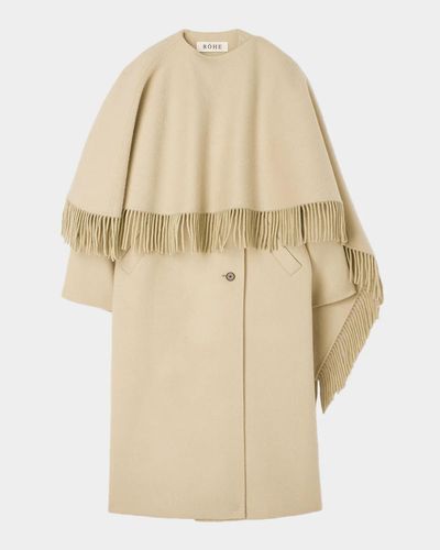 Róhe Double-Faced Wool Fringe Coat