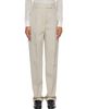 Róhe Róhe Beige Daria Single Pleat Straight Leg Trousers - 1
