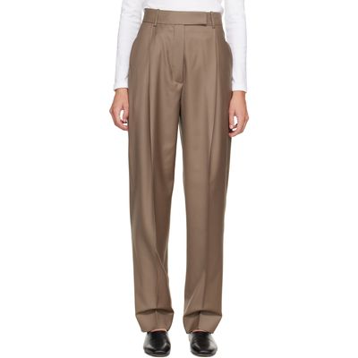 Róhe Róhe Beige Daria Single Pleat Tapered Trousers