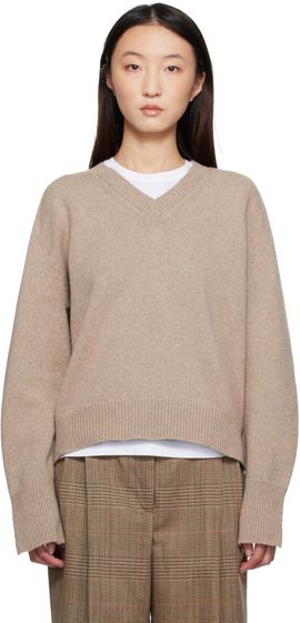 Róhe Róhe Beige Sleeve Wrap Sweater