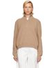 Róhe Róhe Beige Zipped Mouliné Polo - 1