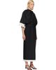 Róhe Róhe Black & White Draped Open Back Midi Dress - 2