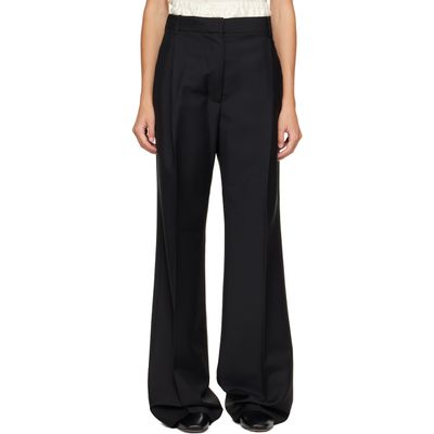 Róhe Róhe Black Boxer Detailed Trousers