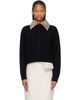 Róhe Róhe Black Cheetah Collar Cardigan - 1