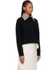 Róhe Róhe Black Cheetah Collar Cardigan - 2
