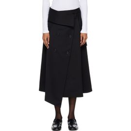 Róhe Róhe Black Deconstructed Trench Midi Skirt