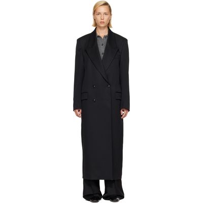 Róhe Róhe Black Double Breasted Tailored Coat