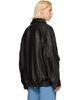 Róhe Róhe Black Grain Aviator Leather Jacket - 3