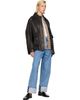 Róhe Róhe Black Grain Aviator Leather Jacket - 4